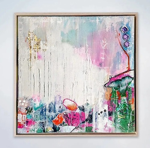 Abstrakt leinwand bild flowers - abstrakt,