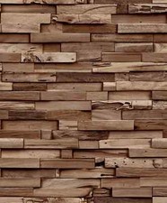 Vliestapete 3D-Effekt Holz