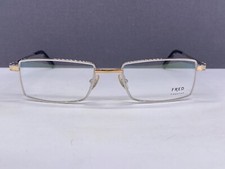Fred Brille Herren gold rechteckig St Barth Vollrand Groß XL palladium France