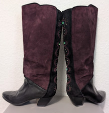 Faire Lady Stiefel Boots Leder Damenstiefel Gr. 36 1/2 Italy Vintage