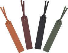 4 Stück Leder-Lesezeichen