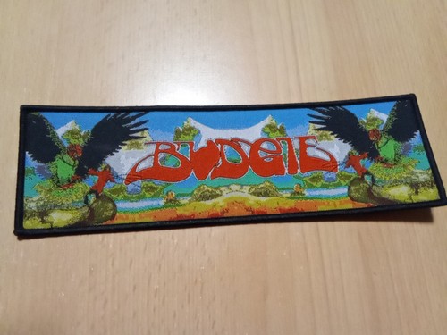 Budgie patch black border - black,