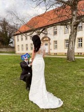DESIGNER BRAUTKLEID HOCHZEITSKLEID GRÖSSE: 36/38(M) WEDDING DRESS SIZE:36/38