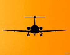 Wandtattoo Fokker 28 Flugzeug