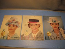 7 Stück Original Plakat 4711 Werbeanzeigen Carat Hutmode R.Bublit 1960/70.Jahre.