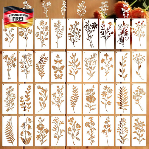 Blumen schablonen set - blumen, 82