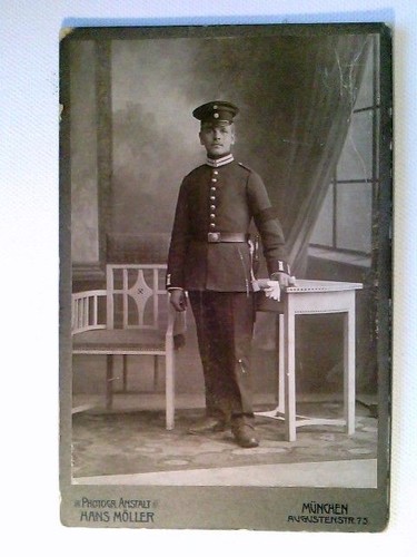 Kabinettfoto portrait soldat - kabinettfoto,,