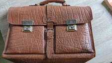 50er /60er Aktentasche braun 42*36 Cm Leder Tasche   Vintage