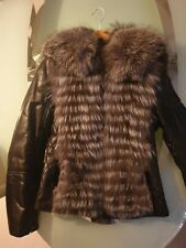 Damen Jacke echt Leder Silberfuchs gr.36 S Weste multifunktional Top Zustand 