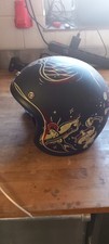 Motorradhelm  Harley  Bemalt