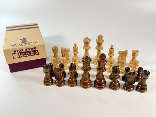 Vintage staunton schachfiguren - staunton,