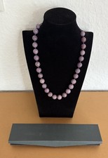 Sugilith? Steinenperlen Kugelketten Strang Im Etui Helle lila  Farbe 40 cm