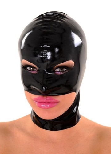 Latex maske halboffen - "halboffen",