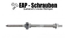 Stockschrauben M10+Adapterplatte EPDM Dichtung 200-300mm Edelstahl Solar PV NEU