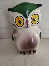 Handgemalt sparschwein  motiv Eule Keramik Schöne Dekoration Maße 13 cm ×9 Cm