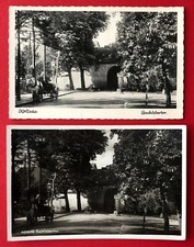 2 x AK KÖLLEDA in Thüringen um 1940 Backlebertor mit Pferdekutsche ( 103571