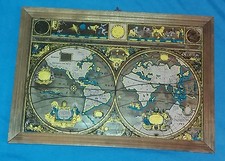 A NEW AND ACCVRAT MAP OF THE WORLD - Spiegel vintage mirror [23 cm x 34 cm]