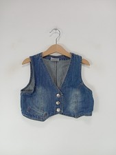 YIGGA Mädchen Jeansweste Blau Gr. 128/134 Casual Kinder
