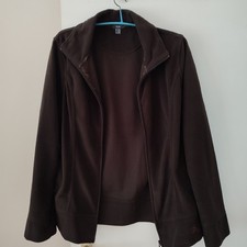 Fleecejacke von TCM*Gr.44*Braun*Stehkragen*Reißverschluss*100%Polyestr*Gebraucht