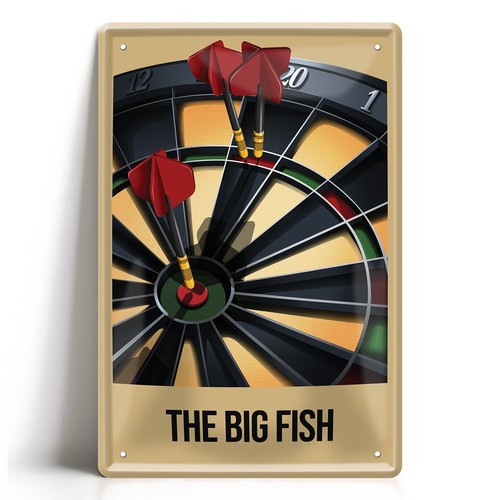 Blechschild the big fish - the,
