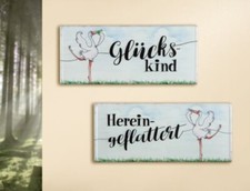 Schild Geburt Storch