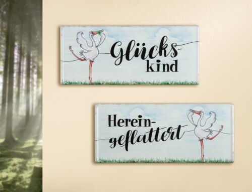 Schild geburt storch - geburt,