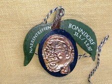NARRENTREFFEN BONNDORF 31.1./1.2.87  Holz-Abzeichen mit Metall