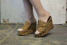 Plateauschuhe Sandalen made in Italy Bast Mare 70er TRUEVINTAGE 70s sandals 