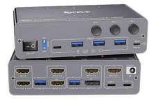 USB C KVM Switch 4K60Hz,Dual