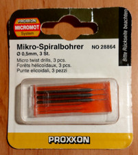 Proxxon 28864 Mikro-Spiralbohrer Ø 0,5 mm 3 Stück ovp Micromot System
