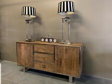 Dresuar Rixos  Antik Teak Holz mit  verchrohmten Füssen Treiholtz Schwemmholtz