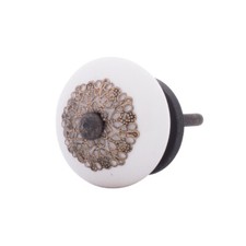 Antik Design Weiss & Messing