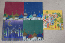 5 Servietten 1001 Nacht Orient Mondsichel Türme 33 x 33 cm  A215