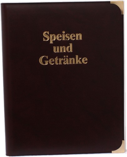 Speisekarte weinrot speisen - a4,