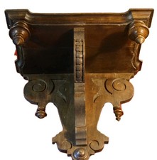 Schöne alte Wandkonsole kleines Regal antik Holz gedrechselt