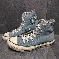 Converse Chucks All Star Dicker Stoff Blau Grau | Weißer Stern | Gr. 36,5 | UK 4