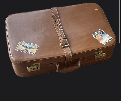 Koffer vintage leder - vintage,