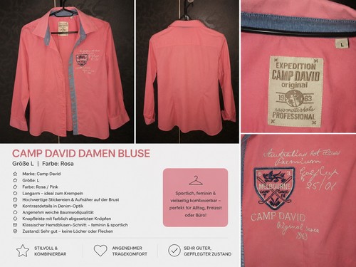 Camp david damenbluse - camp, –