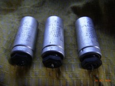 3 Stück Elektrolytkondensatoren aus Röhrenverstärker RFT 904 100uF 350/385 V