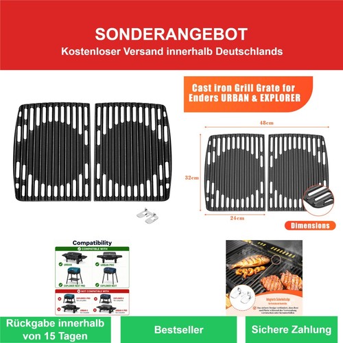 Denmay gusseisen grillrost - gusseisen,