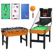 5-in-1 Multi Spieltisch Multifunktionstisch mit Tischtennis Billardtisch