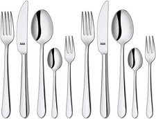 Silit Midi Besteck Set 6 Personen, 30-teilig, Monobloc-Messer,Crominox Edelstahl