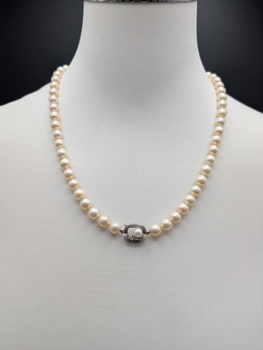 Vintage akoya perlenkette 585 - vintage,