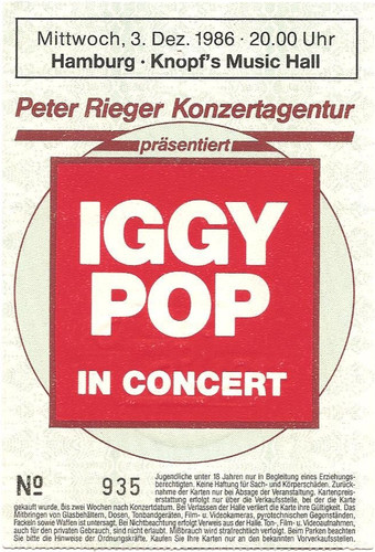 Iggy pop concert - in, 1986