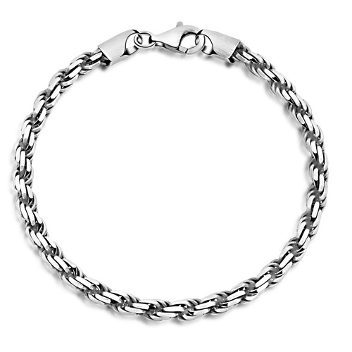 Kordelarmband 4mm 925er silber - 925er,