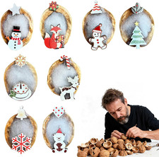Adventskranz Deko Set Walnuss