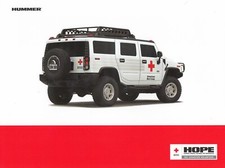 2x HUMMER Krankenwagen American Red Cross Prospekt Brochure Sheet USA 2005 X