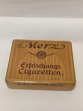 20er / 30er Jahre Blechdose Zigarettendose | Merz Erfrischungs Cigaretten