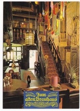 AK Lüneburg Zum alten Brauhaus Treppe Fahnen Inh. W. Hellwig Restaurant Saal