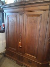 antiker Barock Schrank von 1758 aus Eiche